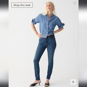 J. Crew 9" High Rise Toothpick Jean in Classic Rinse Wash